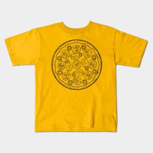 Fresh Italian Pizza Sketch Kids T-Shirt